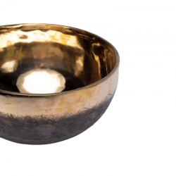 Campana Tibetana Ishana in Bronzo Dorato (Ø ± 20,5cm - H ± 10cm - 1300gr.) 2