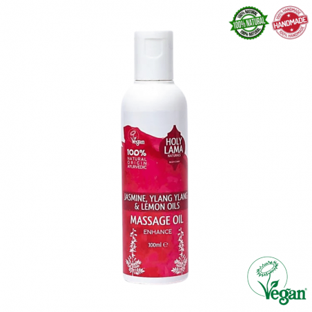 Enhance Ayurvedico Olio da Massaggio Gelsomino, Ylang Ylang e Limone - Holy Lama Naturals - 100ml