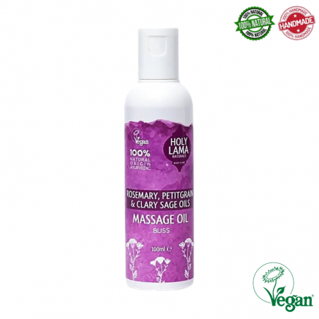 Beatitudine Olio da Massaggio Ayurvedico Rosmarino, Salvia & Limone - Holy Lama Naturals - 100ml