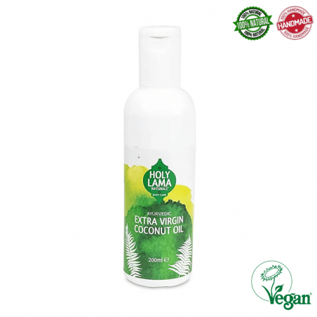 Cocco Extra Vergine Olio da Massaggio Ayurvedico - Holy Lama Naturals - 200ml