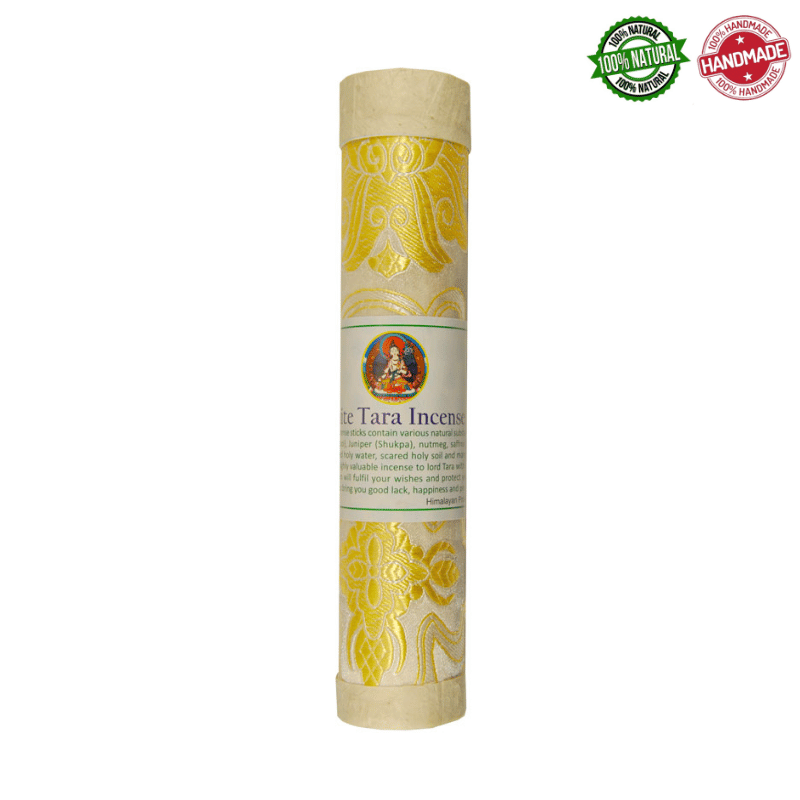 White Tara 24 Bastoni incenso Tibetano del Nepal in Box di velluto