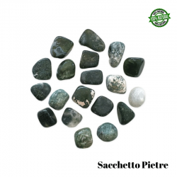 Agata Muschiata Verde Sacchetto Pietre Burattate (3 Pietre - 50gr.) - Qualità AB