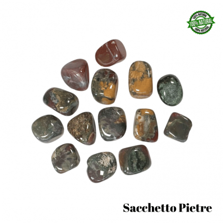 Agata Indiana Sacchetto Pietre Burattate (2/3 Pietre - 50gr.) - Qualità A