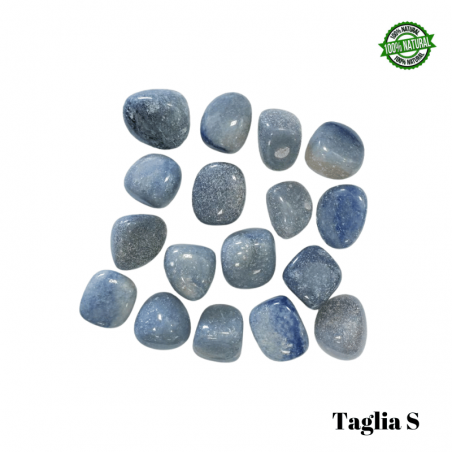 Avventurina Blu Pietra Burattata Small (± 20/30mm - ± 10/18gr.) - Qualità AB