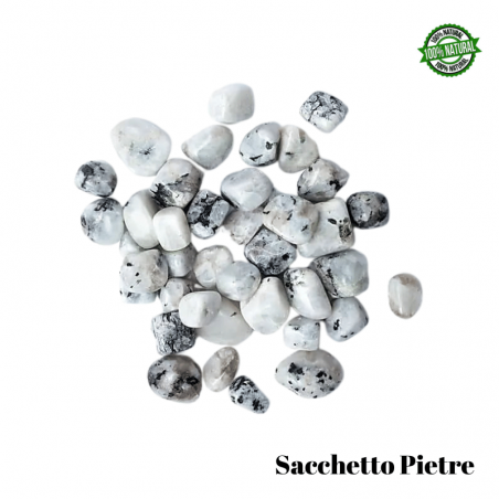 Pietra di Luna Arcobaleno Sacchetto Pietre Burattate (4/5 Pietre - 50gr.) - Qualità A