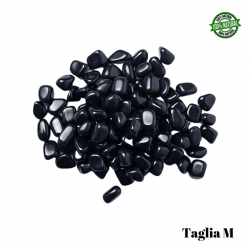 Agata Nera Pietra Burattata Medium (± 25/35mm - ± 19/29gr.) - Qualità A