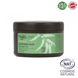 Sapone di Aleppo nero con Eucalipto Gommage Najel - 180gr.