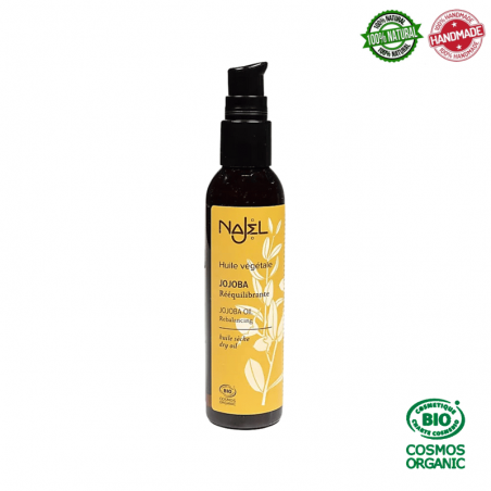 Olio di Jojoba Organico Cura della pelle e Capelli Najel - 80ml