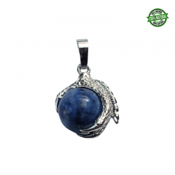 Lapislazzuli Pendente Artiglio metallo con Sfera in Pietra Naturale da 12mm