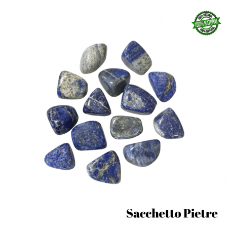 Lapislazzuli Sacchetto Pietre Burattate (2/3 Pietre - 50gr.) - Qualità AB