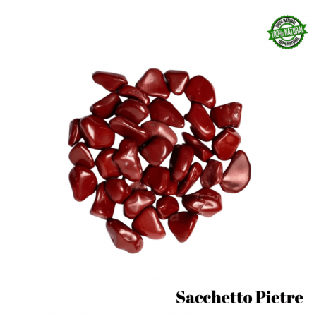 Diaspro Rosso Sacchetto Pietre Burattate (3/5 Pietre - 50gr.) - Qualità AB