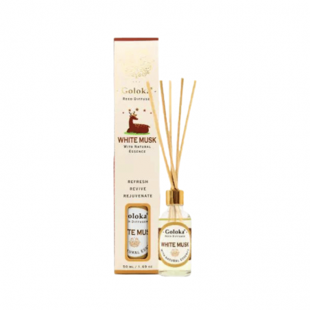 Muschio Bianco Diffusore a bastoncini per Ambiente con essenza Naturale Goloka White Musk - 50ml