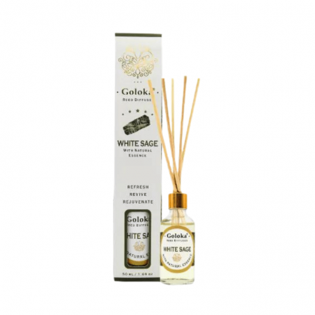 Salvia Bianca Diffusore a bastoncini per Ambiente con essenza Naturale Goloka Salvia Bianca - 50ml