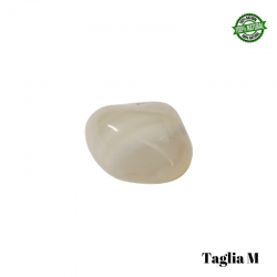 Agata Bianca Pietra Burattata Medium (± 25/35mm - ± 19/29gr.) - Qualità A