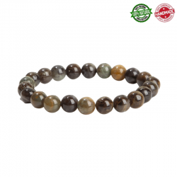 Bracciale Serpentino Cinese perle in Pietra Naturale da 8mm - Qualità A