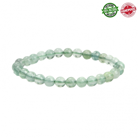 Braccialetto Fluorite Verde perline in pietra naturale da 6mm - Qualità A