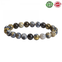 Braccialetto Diaspro Blu Oceano perle in pietra naturale da 8mm - Qualità A