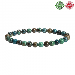 Braccialetto Azzurrite e Malachite perline in pietra naturale da 6mm - Qualità A