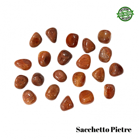 Agata Fuoco Sacchetto Pietre Burattate (3 Pietre - 50gr.) - Qualità AB
