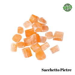 Selenite Arancione Satin Spar Sacchetto Pietre Burattate (3 Pietre - 50gr.)