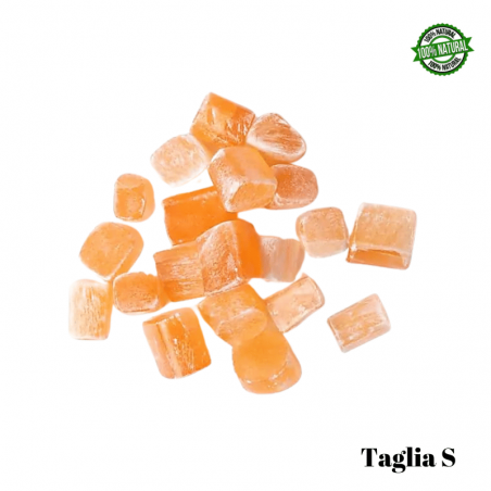 Selenite Arancione Satin Spar Pietra Burattata Small (± 20/30mm - ± 10/18gr.)