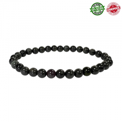 Braccialetto Ossidiana Occhio Celeste perline in pietra naturale da 6mm - Qualità AA