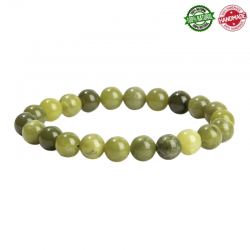 Bracciale Giada del Canada perle in pietra naturale da 8mm - Qualità AB
