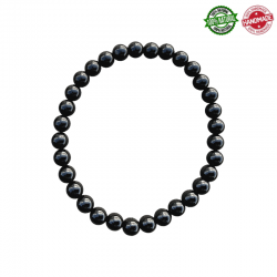 Braccialetto Onice Nero perline in Pietra Naturale da 6mm - Qualità A