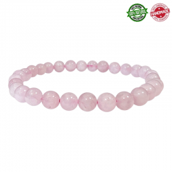 Braccialetto Quarzo Rosa perline in pietra naturale da 6mm - Qualità AB