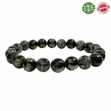 Bracciale Diaspro Kambaba perle in pietra naturale da 8mm - Qualità AB