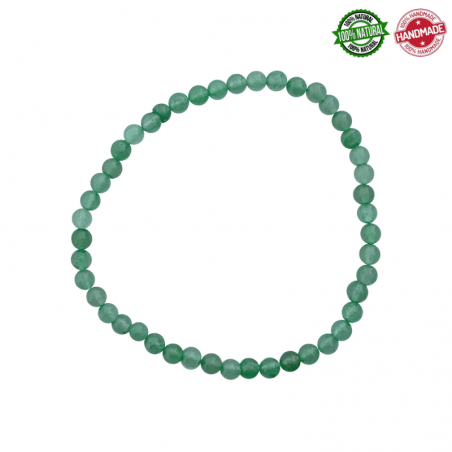 Braccialetto Avventurina Verde perline in pietra naturale da 4mm - Qualità AB