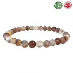 Braccialetto Agata Botswana perline in pietra naturale da 6mm - Qualità AA