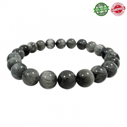 Bracciale Tormalina Occhio di Gatto perle naturali da 8mm - Qualità A