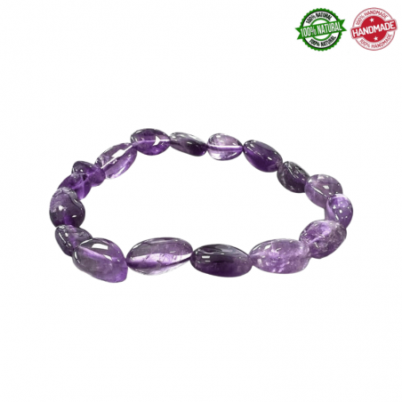 Ametista Pietre Burattate Braccialetto Pietra Naturale - Qualità AA