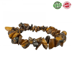 Braccialetto Occhio di Tigre in Chips Pietra Naturale - Qualità A