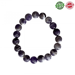 Bracciale Ametista Fasciata perle in Pietra Naturale da 10mm - Qualità A