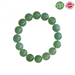Bracciale Avventurina Verde perle in pietra naturale da 12mm - Qualità AB