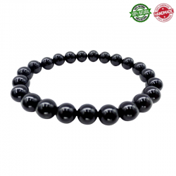 Bracciale Ossidiana Nera perle in pietra naturale da 10mm - Qualità A
