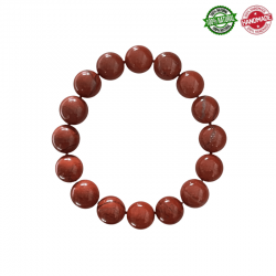 Bracciale Diaspro Rosso perle da 12mm in Pietra Naturale - Qualità AB