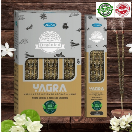 Yagra Bastoni Incenso Smudge Yagra Organico 100% Naturale - Ullas