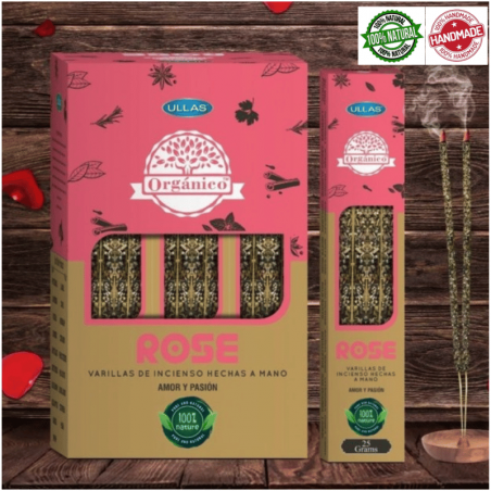 Rosa Bastoni Incenso Smudge Rose Organico 100% Naturale - Ullas