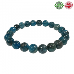 Braccialetto Apatite Blu perle in pietra naturale da 7-8mm - Qualità AB