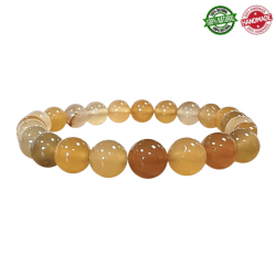 Bracciale Agata Multicolore perle in pietra naturale da 8mm - Qualità A