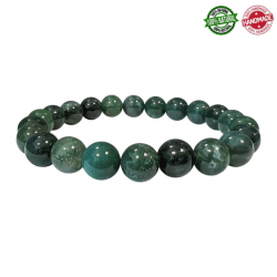 Bracciale Agata Muschiata perle pietra naturale da 8mm - Qualità AB