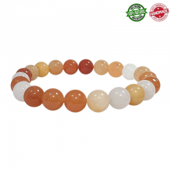 Bracciale Giada Multicolore perle in pietra naturale da 8mm - Qualità AB