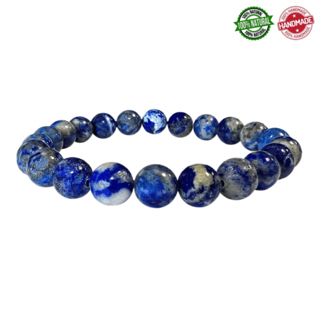Bracciale Lapislazzuli perle da 8mm in Pietra Naturale - Qualità AB