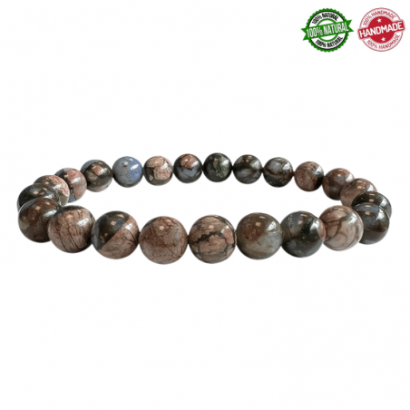 Bracciale Liberite Blu perle pietra naturale da 8mm - Qualità A