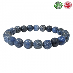 Braccialetto Dumortierite perline pietra naturale da 8mm - Qualità AB