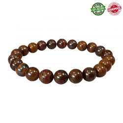 Braccialetto Occhio di Ferro perle in pietra naturale da 8mm - Qualità A