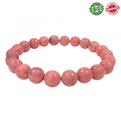 Bracciale Rodonite Australiana perle in pietra naturale da 8mm - Qualità A